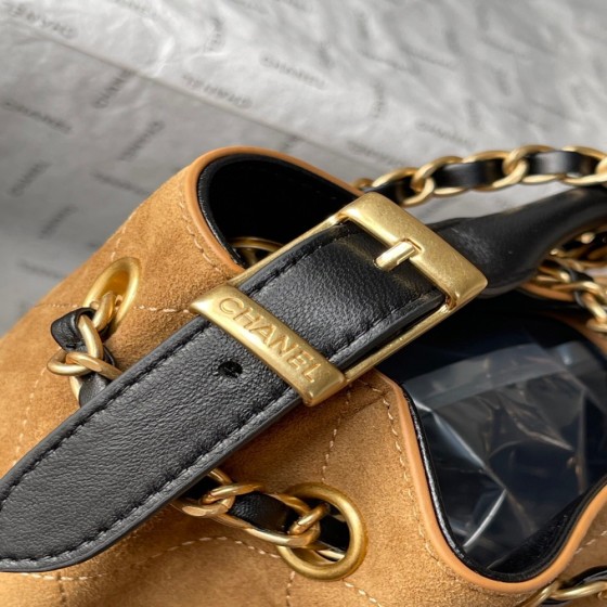 𝐂𝐡𝐚𝐧𝐞𝐥 𝟐𝟓𝐀 High end handmade workshop suede leather bag in stock Complete packaging