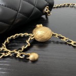 𝐂𝐡𝐚𝐧𝐞𝐥 p800 imported sheepskin adjuster small golden ball chain all steel 24k plated with thick gold