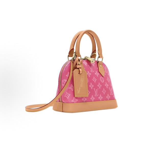 LOUIS VUITTON Alma BB Monogram Full Print shell bag Shoulder Bag small pink