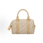 DIOR Groove 20 brand logo zipper opening and closing single-shoulder crossbody handbag in natural color for women