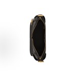 DIOR Voyage 26S retro gold finish metal pleated design single-shoulder bag medium-sized women\'s black