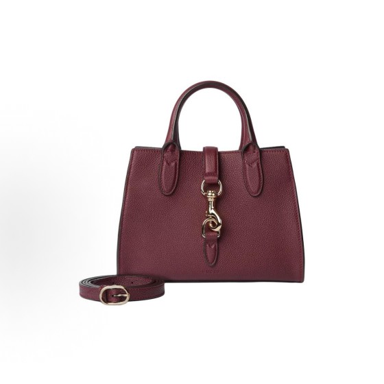 GUCCI Jackie detachable and adjustable shoulder strap hook buckle opening and closing Gucci Rosso Encora single-shoulder crossbody handbag small size women\'s red