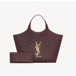 SAINT LAURENT YSL Icare Tote Bag Tote Bag Shopping Bag Sheepskin Shoulder Bag Large Cabernet Sauvignon Red