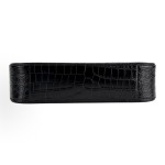 SAINT LAURENT YSL Le 5 A 7 Gold Logo, metal hook buckle opening and closing design, crocodile pattern embossed underarm bag, stray bag, shoulder bag, handbag, black