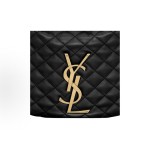 SAINT LAURENT ICARE diamond-quilted solid color design HOBO bag, black handbag