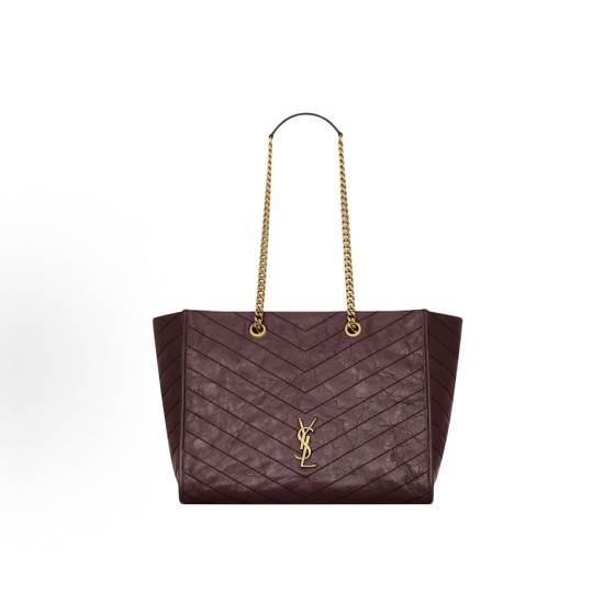 SAINT LAURENT Niki Classic herringbone clear line golden letter float tote bag hand-held diagonal hanging bag