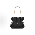 SAINT LAURENT YSL Jamie Small lucky bag, Metal logo chain shoulder strap, Tote bag, shopping bag, hand-held shoulder bag, small size, black