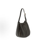 SAINT LAURENT golden Logo adjustable shoulder strap grated leather single-shoulder bag handbag