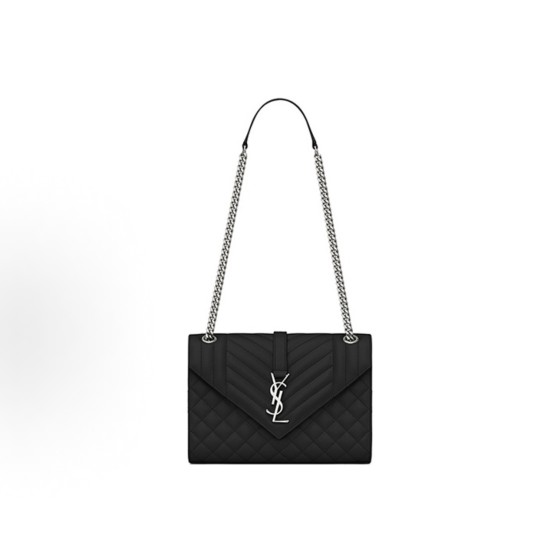 SAINT LAURENT YSL ENVELOPE Chain Shoulder strap calfskin envelope single shoulder bag, medium size