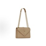 SAINT LAURENT YSL ENVELOPE Chain Shoulder strap calfskin envelope single shoulder bag, medium size