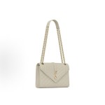 SAINT LAURENT YSL ENVELOPE Chain Shoulder strap calfskin envelope single shoulder bag, medium size