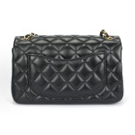 CHANEL Classic Flap CF 24K Little Gold ball classic leather chain gold buckle shoulder strap adjustable crossbody shoulder bag black