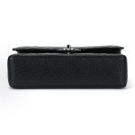 CHANEL Classic Flap CF Classic silver buckle diamond-shaped leather chain shoulder strap granular embossed cowhide mouth cover bag Crossbody bag Shoulder bag medium size black