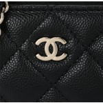 CHANEL 25A grain cowhide material, gold metal HOBO underarm bag, crossbody single-shoulder bag, black