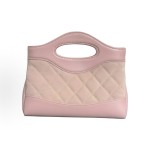 CHANEL 31Bag series 25P golden metal diamond-patterned leather chain shoulder strap sheepskin single-shoulder crossbody handbag light pink