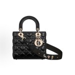 DIOR迪奥 Lady Dior My ABCDior 戴妃包 单肩斜挎⼿提包 ⼩号 ⼥款 ⿊色