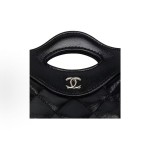 CHANEL⾹奈⼉ 31Bag 24S⾦扣 ⼿提单肩斜挎包 超迷你  ⿊⾊