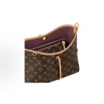 LOUIS VUITTON Carryall PM 经典印花  ⼦⺟包⼿提单肩包托特包⼩号  棕⾊