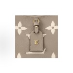 LOUIS VUITTON Carryall PM 可调节肩带拉链  ⼩号  鸽⼦灰拼奶油⽶⾊