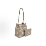 LOUIS VUITTON NÉONOÉ 压印 压纹粒面 中号 大象灰拼奶白色