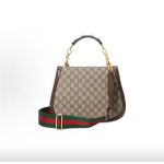 GUCCI古驰 Blondie 单肩斜挎手提包 中号 女款 棕色