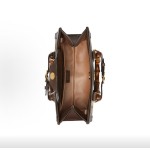 GUCCI古驰 Diana 购物袋 单肩斜挎手提包 小号 男女同款 情侣款 棕色拼米色