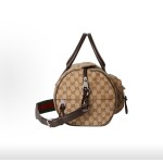 GUCCI古驰 单肩斜挎手提旅行包 中号 男款 深棕色