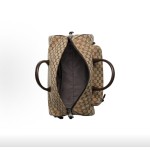 GUCCI古驰 单肩斜挎手提旅行包 中号 男款 深棕色