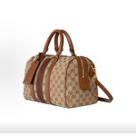 GUCCI古驰 Ophidia 手提包 中号 女款 米色拼棕色