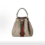 GUCCI古驰 Ophidia 水桶包 单肩手提包 小号 女款 棕色