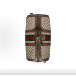 GUCCI古驰 Savoy 调节肩带拉链开合 手提单肩斜挎旅行包 大号 男款 米色拼棕色