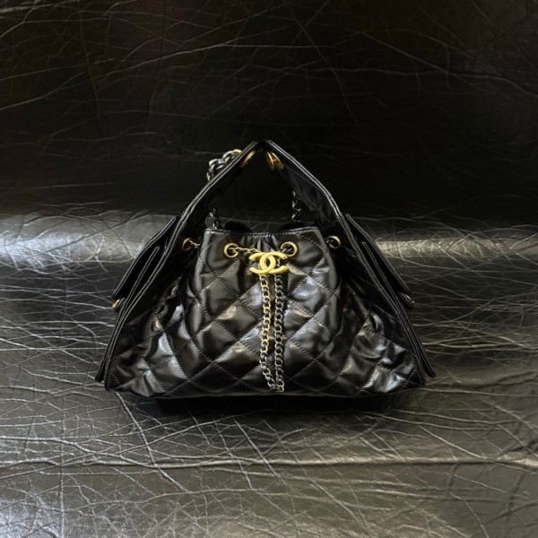 25c Hobo drawstring playful leather bag small mandarin duck color