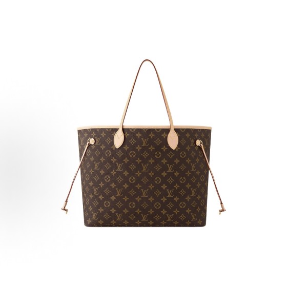 Louis Vuitton Neverfull — Classic Monogram Tote Bag (with Removable Pouch) | Coated Canvas with Cowhide Trim | Handbag & Shoulder Bag | Large | Women's | Brown