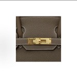 HERMES爱⻢仕 Birkin 30 ⾦扣 ⼥款 18 Etoupe ⼤象灰