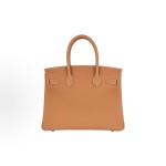 HERMES爱⻢仕 Birkin 30 ⾦扣 ⼥款 37 Gold ⾦棕